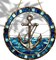 8x8 inch Charming Nautical Anchor Acrylic Stained Glass Window